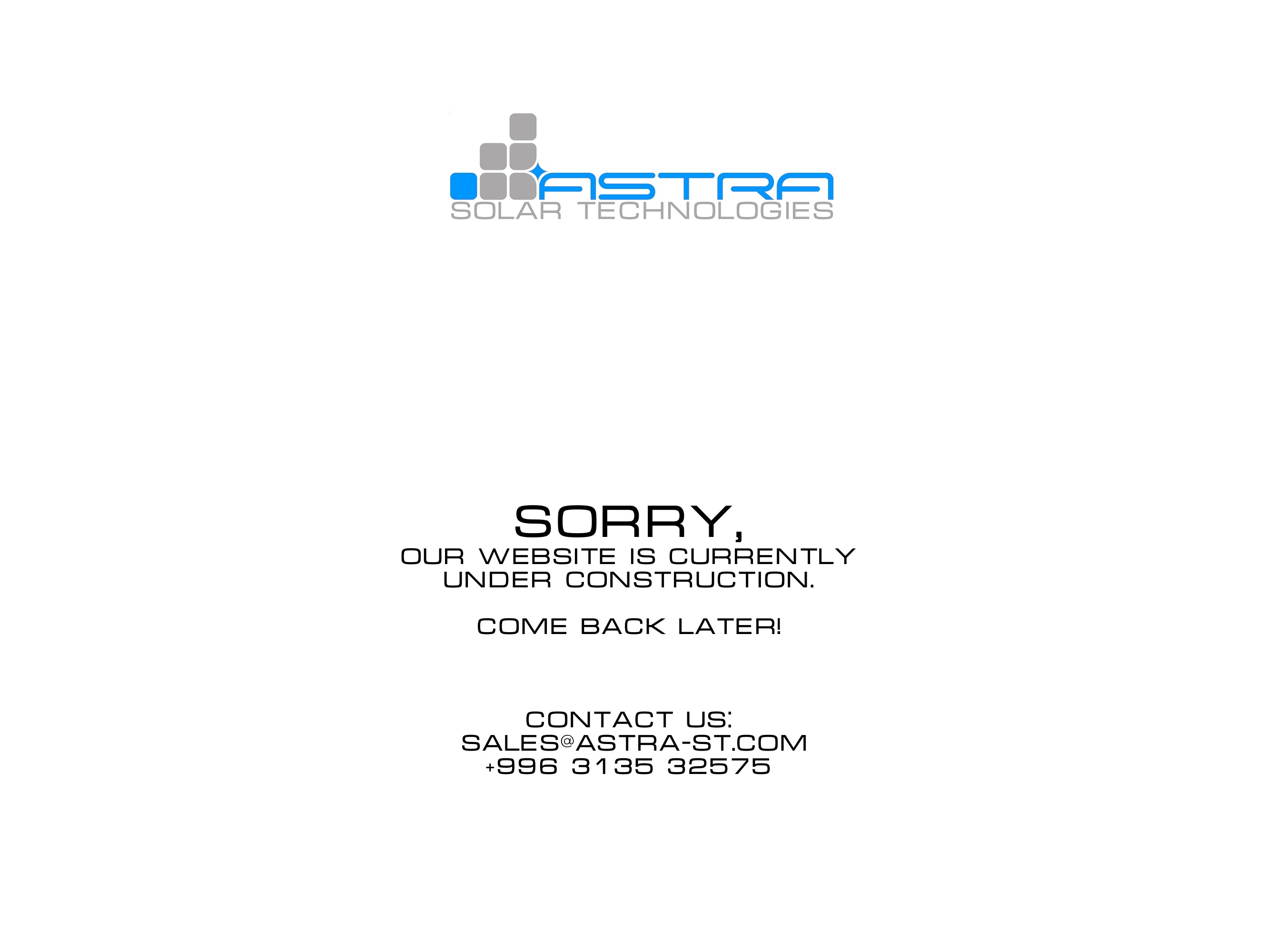 Sorry, our website is currently under construction. Come back later!